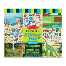 Melissa & Doug Kreatív játék, Újrahasználható matrica készlet, élőhelyek kreatív és készségfejlesztő