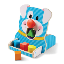 Melissa & Doug M&D, fa készségfejlesztő játék, pörgesd és etesd formaegyeztető játék barkácsolás, építés