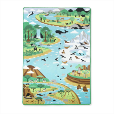 Melissa &amp; Doug Melissa &amp;amp; Doug, játszószőnyeg 200x150 cm, állatok élőhelyei játszószőnyeg