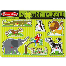 Melissa & Doug Fa hangos formapuzzle állatkerti állatokkal - Melissa & Doug puzzle, kirakós