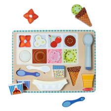 Melissa & Doug Fa játékkészlet és mágneses puzzle Fagylalt puzzle, kirakós