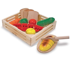 Melissa & Doug Fa szeletelő élelmiszer-játék konyhakészlet