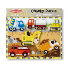 Melissa & Doug Melissa & Doug Készségfejlesztő játék, Könnyen megfogható puzzle, munkagépek puzzle, kirakós