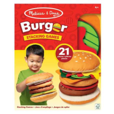 Melissa & Doug Oktatási halmozás és megfelelő játék óriás burger kreatív és készségfejlesztő