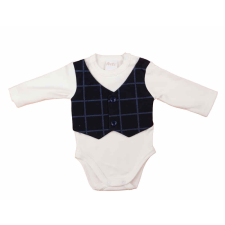 Mellényes hosszú ujjú baba body kombidressz, body