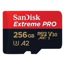  Memóriakártya SANDISK microSDXC Extreme PRO U3 V30 256 GB + adapter memóriakártya