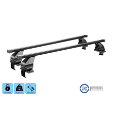 Menabo Omega Black XL fekete acél tetőcsomagtartó nem zárható KIT81G tetőcsomagtartó