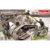 MENG 1/35 French Ft-17 Light Tank személyzet és motoros futár katonai modell figura szett