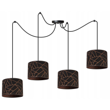  MENNYEZETI LÁMPA, PÓK MINTÁS LÁMPABURNY, RÉZ világítás