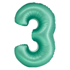 Menta 3-as Mint Mat szám fólia lufi 76 cm party kellék
