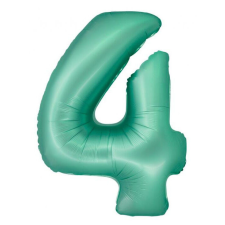 Menta 4-es Mint Mat szám fólia lufi 76 cm party kellék