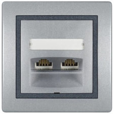 Mentavill MV5 KETTŐS RJ45-ÖS ALJZAT EZÜST 172402 villanyszerelés