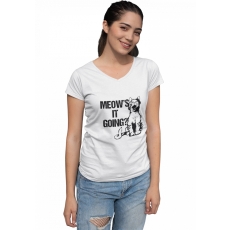  Meow's it going - Női V Nyakú Póló