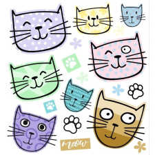 Meow kis vasalható matricák kreatív és készségfejlesztő