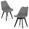 Mercaton 2 db-os szett, Mercaton MRK szék, skandináv stílusú, bükkfa lábakkal, PP ülőfelülettel és ökobőr párnával, 49 x 43 x 82 cm, grafit színben.
