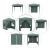 Mercaton Camping pavilon, fémvázas, 4 falú, összecsukható, zöld, 2x2x2,4 m