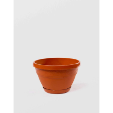 Mercaton® dekoratív virágcserép, Műanyag, Barna, 24x15 cm kerti tárolás