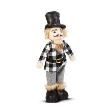 Mercaton Diótörő - álló baba - 47 cm - poliészter - fekete karácsonyi dekoráció