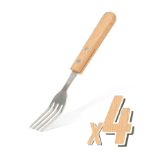 Mercaton Grillezővilla - 4 db - fa nyéllel konyhai eszköz