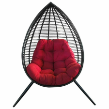 Mercaton Kerti/terasz szék, hinta, poliirathán, fekete, 83x68x119 cm, Canoona kerti bútor