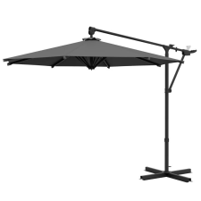 Mercaton Kerti/terraszerű esernyő, banánernyő, forgatható, fogantyúval, szürke, 292 cm kerti bútor