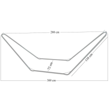 Mercaton Pamut függőágy acél támasztékkal, zöld és kék, max 100 kg, 200x100 cm kerti bútor