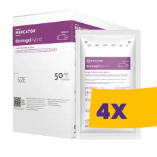Mercator Dermagel Hybrid steril sebészeti púdermentes szintetikus kesztyű általános eljárásokhoz 50 pár (Karton - 4 csomag)