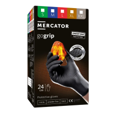 Mercator GoGrip Black One by One púdermentes nitril védőkesztyű fekete 100db védőkesztyű