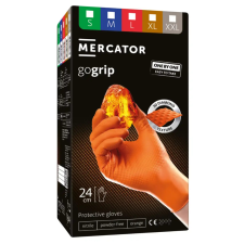 Mercator GoGrip Orange One by One púdermentes nitril védőkesztyű narancssárga 100db védőkesztyű