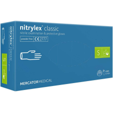 Mercator Gumikesztyű nitril púdermentes s 100 db/doboz, nitrylex lila