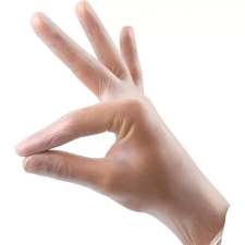 Mercator Gumikesztyű vinil púder mentes L 100 db/doboz áttetsző védőkesztyű