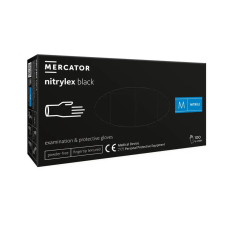 Mercator Medical Nitrylex púdermentes nitril kesztyű fekete