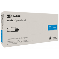 Mercator Medical Santex Smooth Fehér Púderes Latex Vizsgáló kesztyű - M védőkesztyű