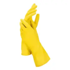 Mercator Medical Zrt Gumikesztyű háztartási sárga latex M 7-8 védőkesztyű