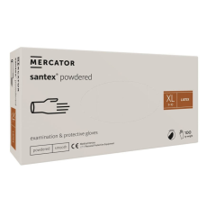 Mercator Medical Zrt Gumikesztyű Mercator Santex latex PÚDERES "XL" 100db/doboz, 10doboz/karton