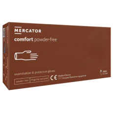 Mercator Medical Zrt MERCATOR COMFORT POWDER-FREE latex púdermentes vizsgálókesztyű S