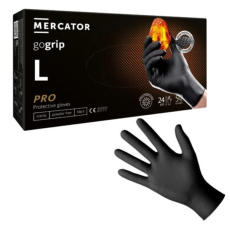 Mercator Medical Zrt MERCATOR GoGrip Black Gumikesztyű L-es 50 db/csomag