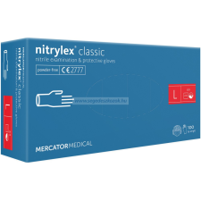 MERCATOR nitrylex classic blue nitril púdermentes kesztyű L 100db gyógyászati segédeszköz