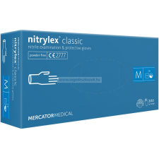 MERCATOR nitrylex classic blue nitril púdermentes kesztyű M 200db gyógyászati segédeszköz