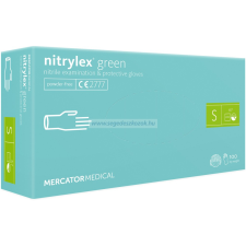  MERCATOR nitrylex green púdermentes kesztyű S 100db (Előrendelhető) gyógyászati segédeszköz