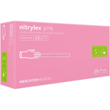 MERCATOR nitrylex pink púdermentes nitril kesztyű S 100db (Előrendelhető) gyógyászati segédeszköz