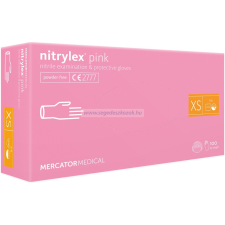  MERCATOR nitrylex pink púdermentes nitril kesztyű XS 100db (Előrendelhető) gyógyászati segédeszköz