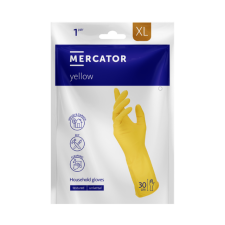MERCATOR® yellow háztartási védőkesztyű 1 pár - M, Latex védőkesztyű