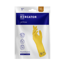  MERCATOR® yellow háztartási védőkesztyű 1 pár - XL, Latex védőkesztyű
