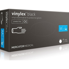 MercatorMedical Vinylex BLACK púdermentes vinyl kesztyű védőkesztyű