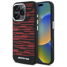 Mercedes AMG AMHMP16L24SSRRK Silicone Graphics MagSafe MagSafe-kompatibilis keménytok iPhone 16 Pro - fekete tok és táska