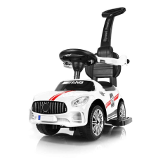 Mercedes AMG hasonmás bébitaxi tolókarral, J7, fehér lábbal hajtható járgány