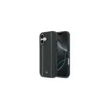 Mercedes bőr csillagmintás csíkos MagSafe tok iPhone 17 Fekete tok és táska