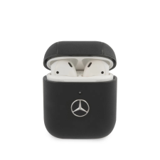 Mercedes bőr tok AirPods 1/2 készülékhez fekete fülhallgató, fejhallgató tok