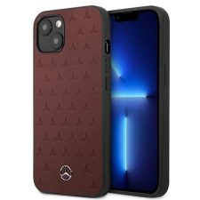Mercedes MEHCP13MPSQRE iPhone 13 6,1" piros csillag mintás bőr keménytok tok és táska